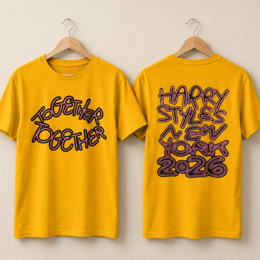 Harry Styles New York 2026 Together Concert Tour Music Bubble Typography T-Shirt